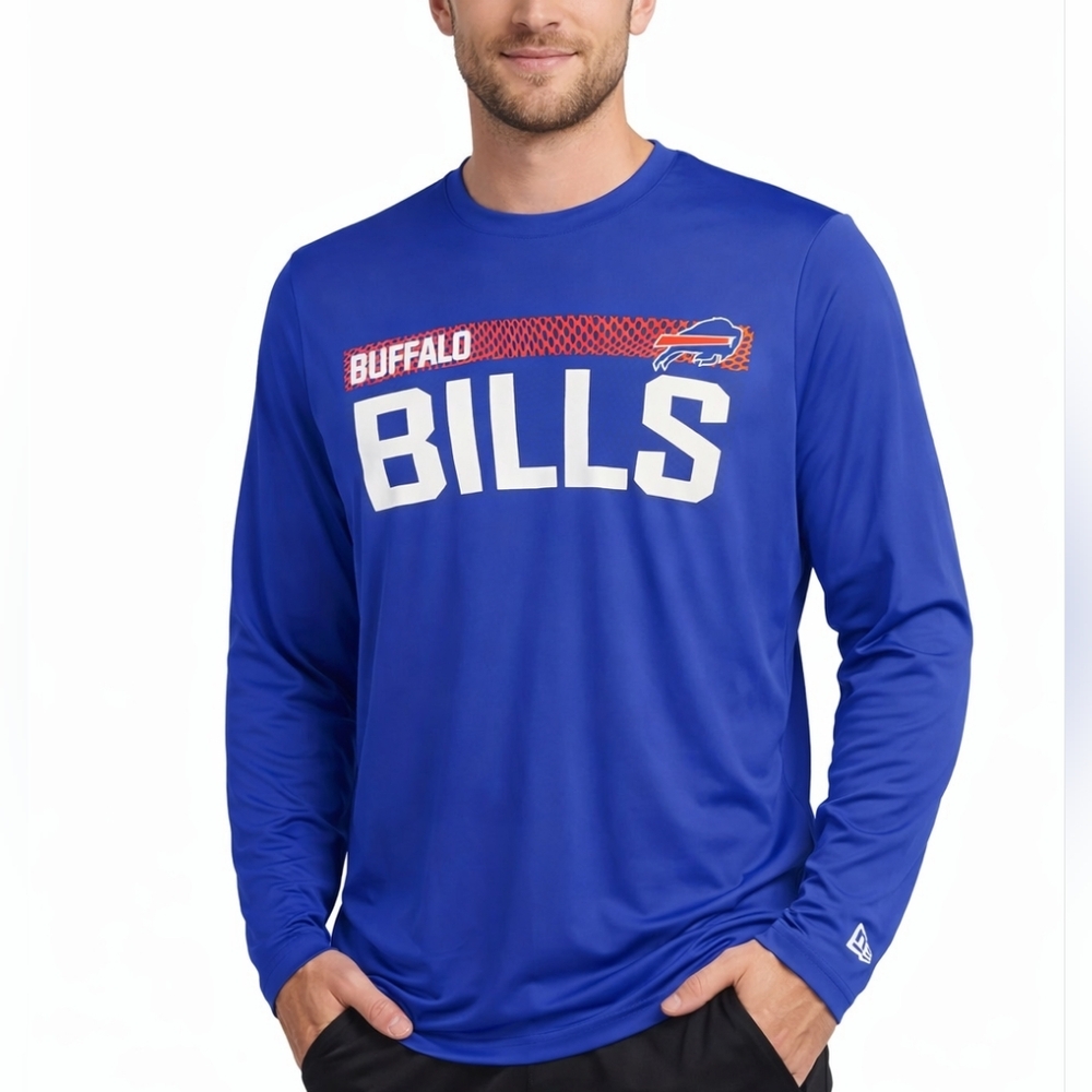 NWT Buffalo Bills New Era NFL Men's Dri-Tek Long Sleeve T-Shirt Large